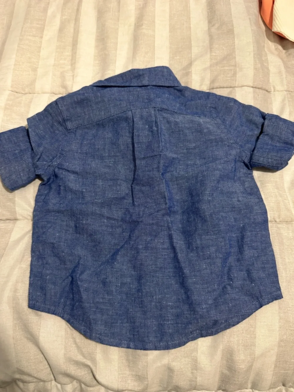 Janie and Jack Indigo Chambray Short-Sleeve Button-Down Shirt